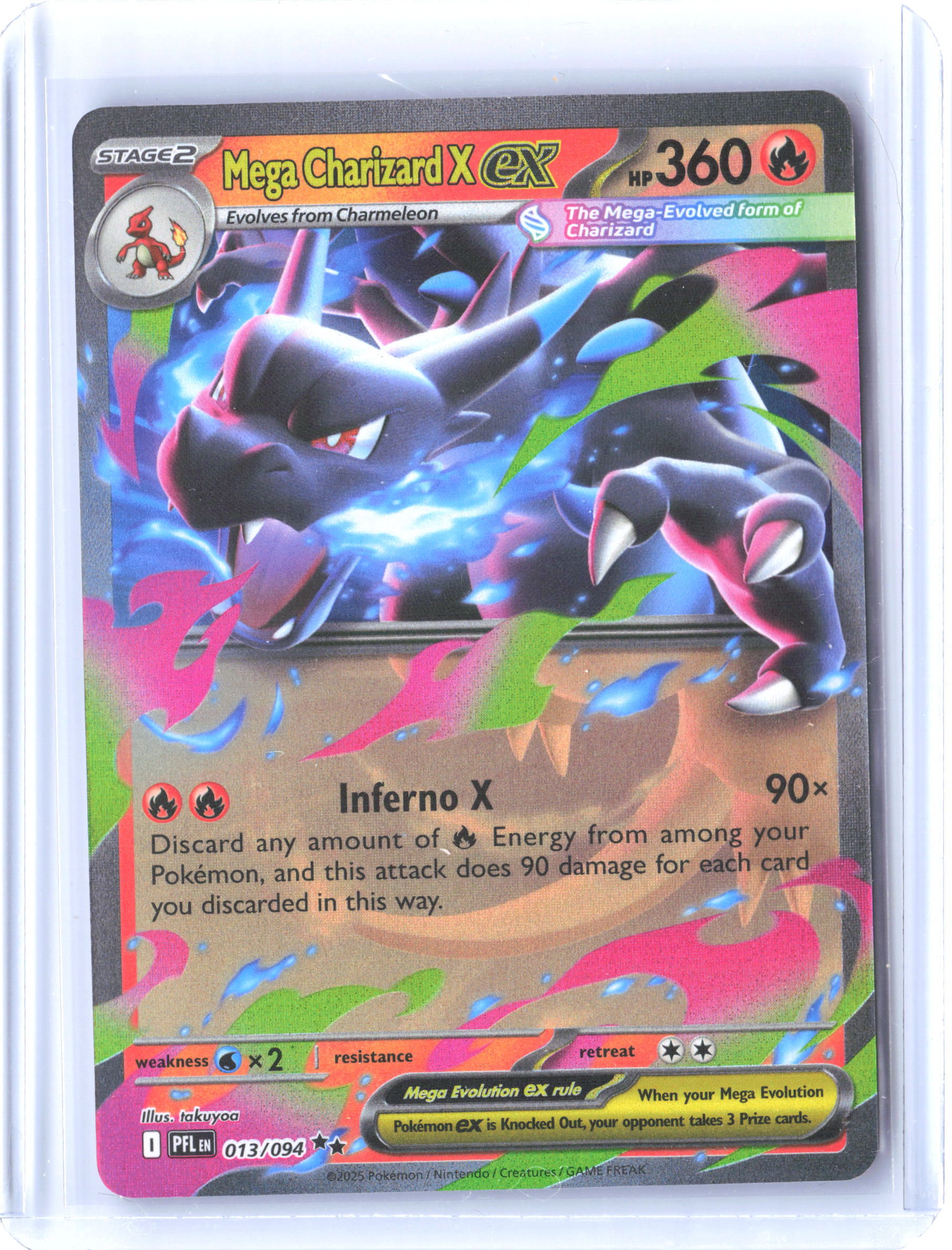 ME02: Phantasmal Flames #013/094 Mega Charizard X ex