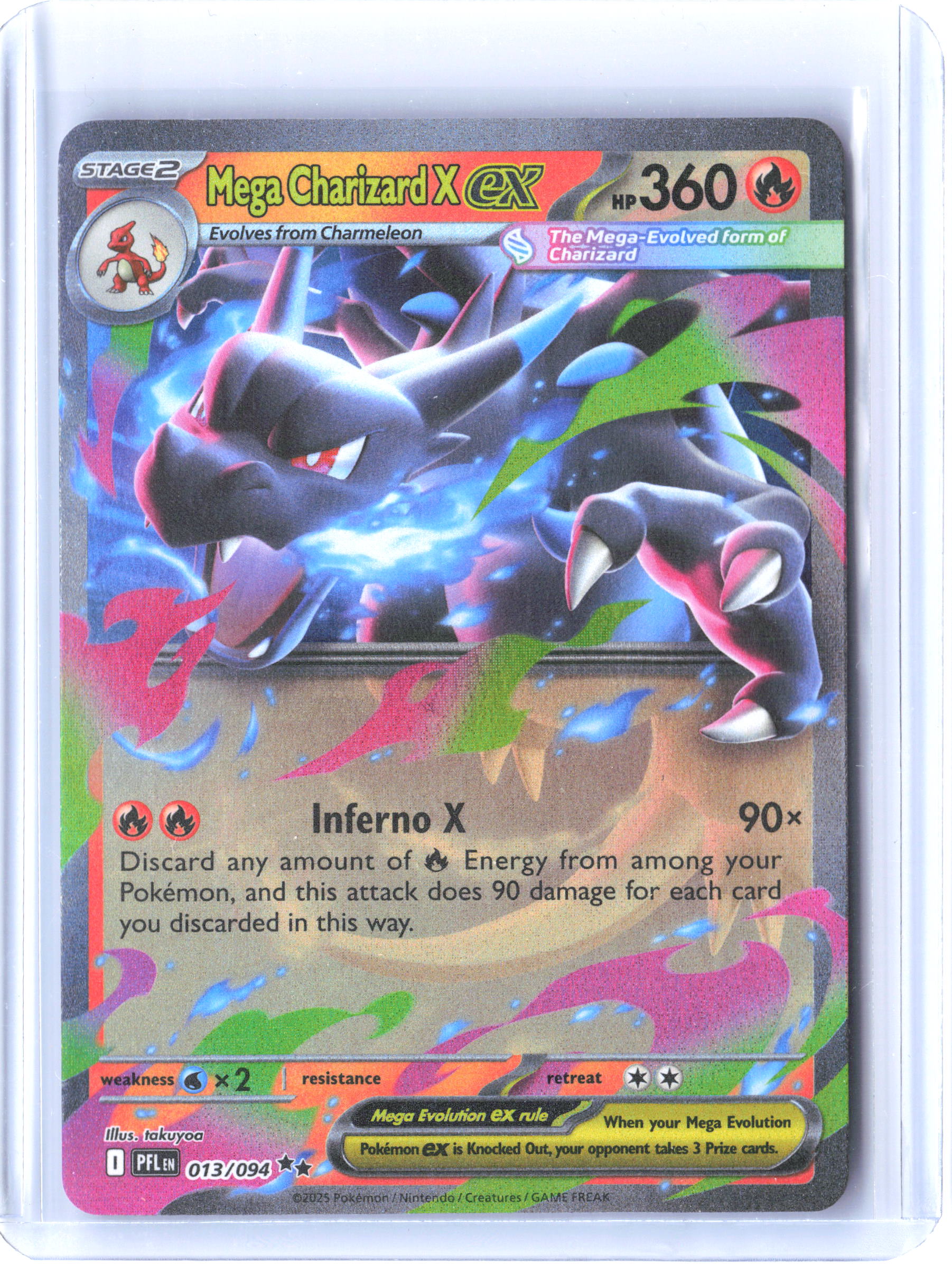 ME02: Phantasmal Flames #013/094 Mega Charizard X ex