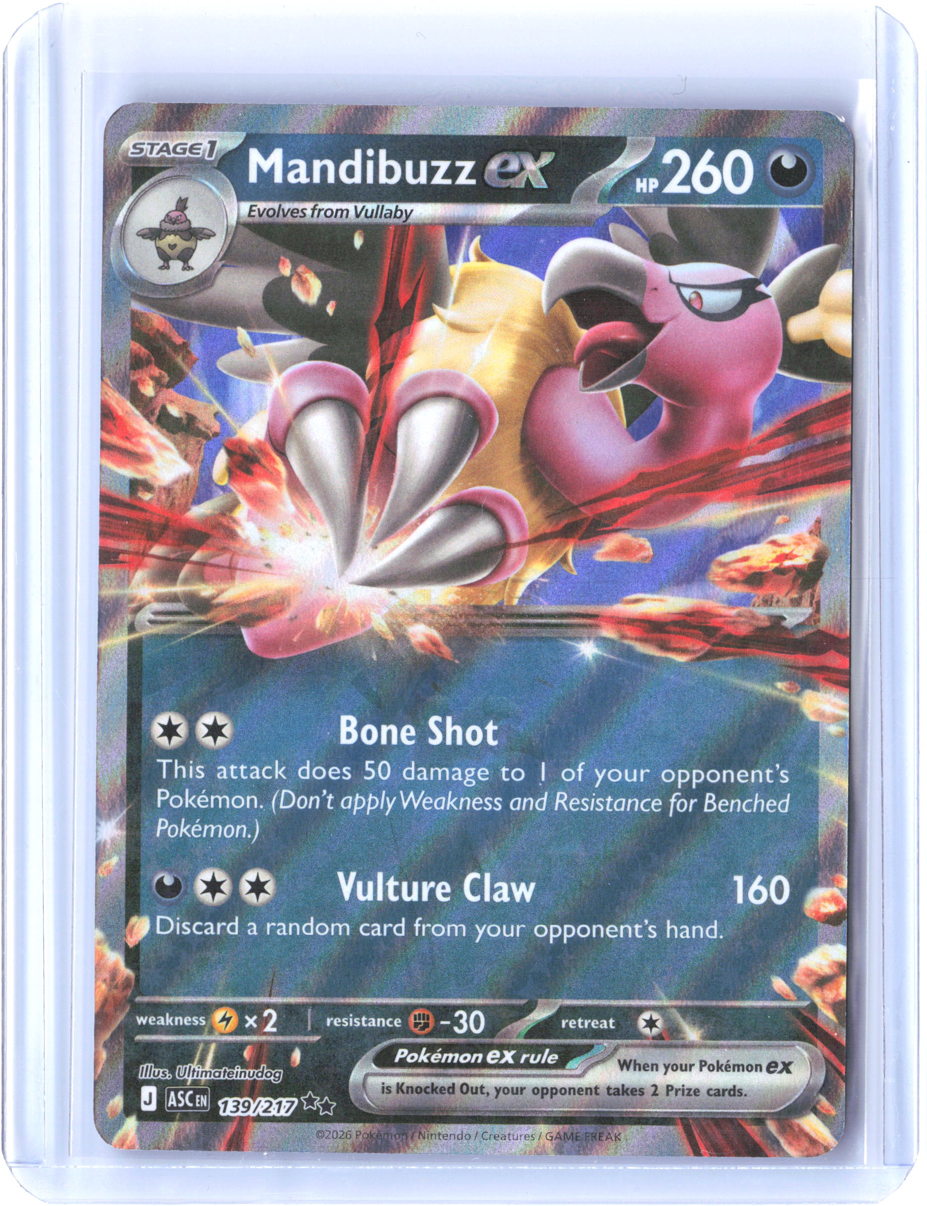 ME: Ascended Heroes #139/217 Mandibuzz ex