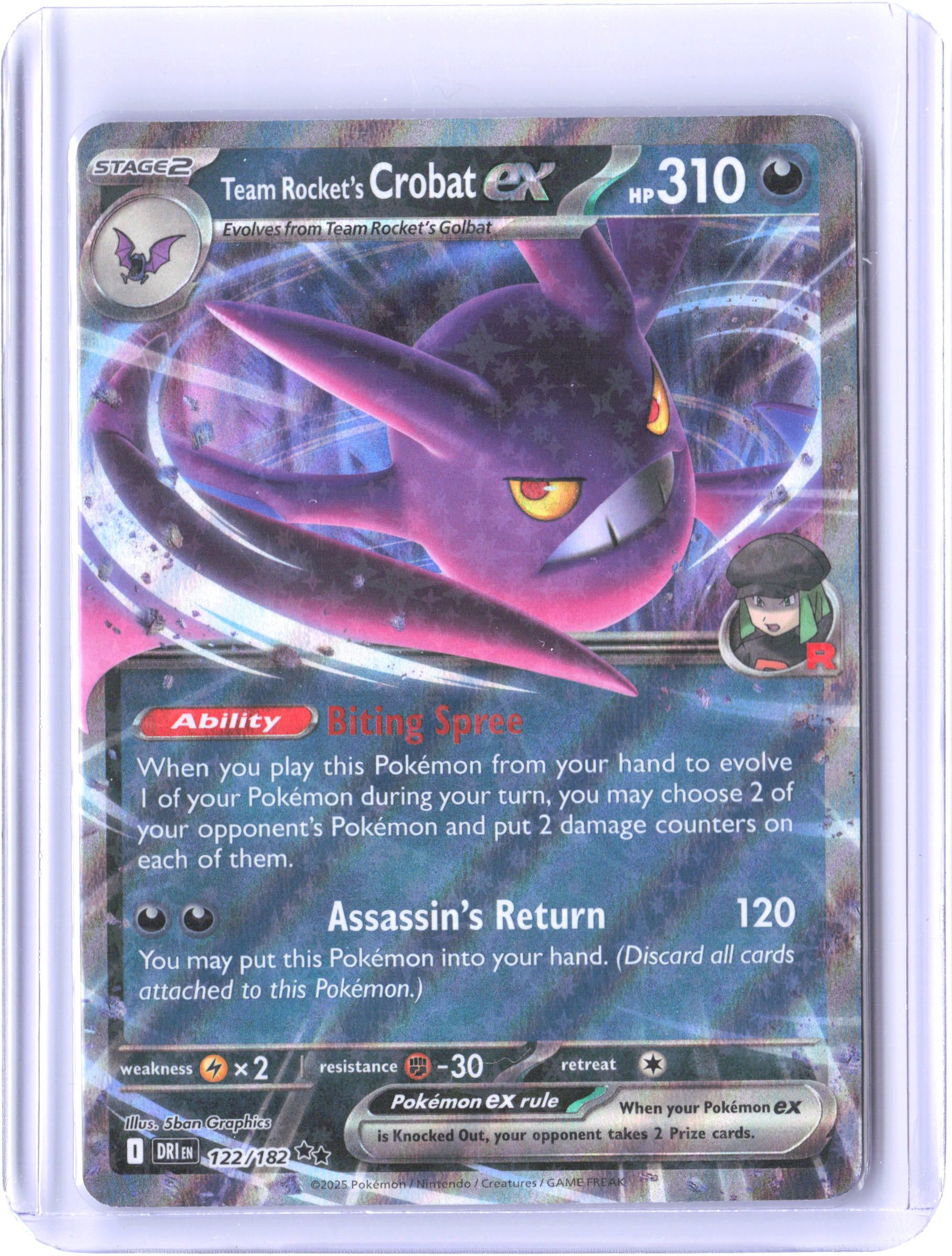 SV10: Destined Rivals #122/182 Team Rocket's Crobat ex