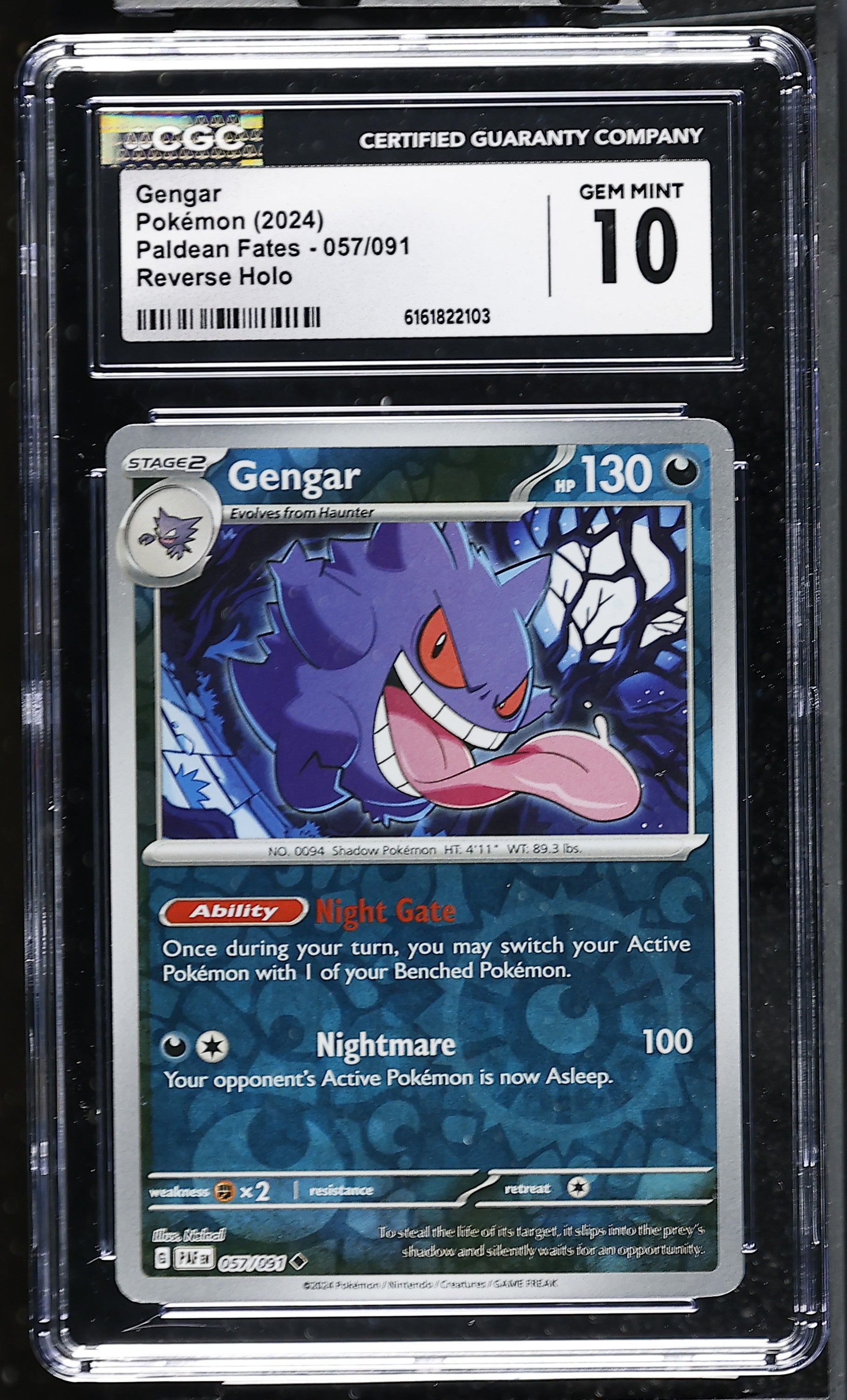 2024 Paldean Fates #057/091 Gengar CGC 10