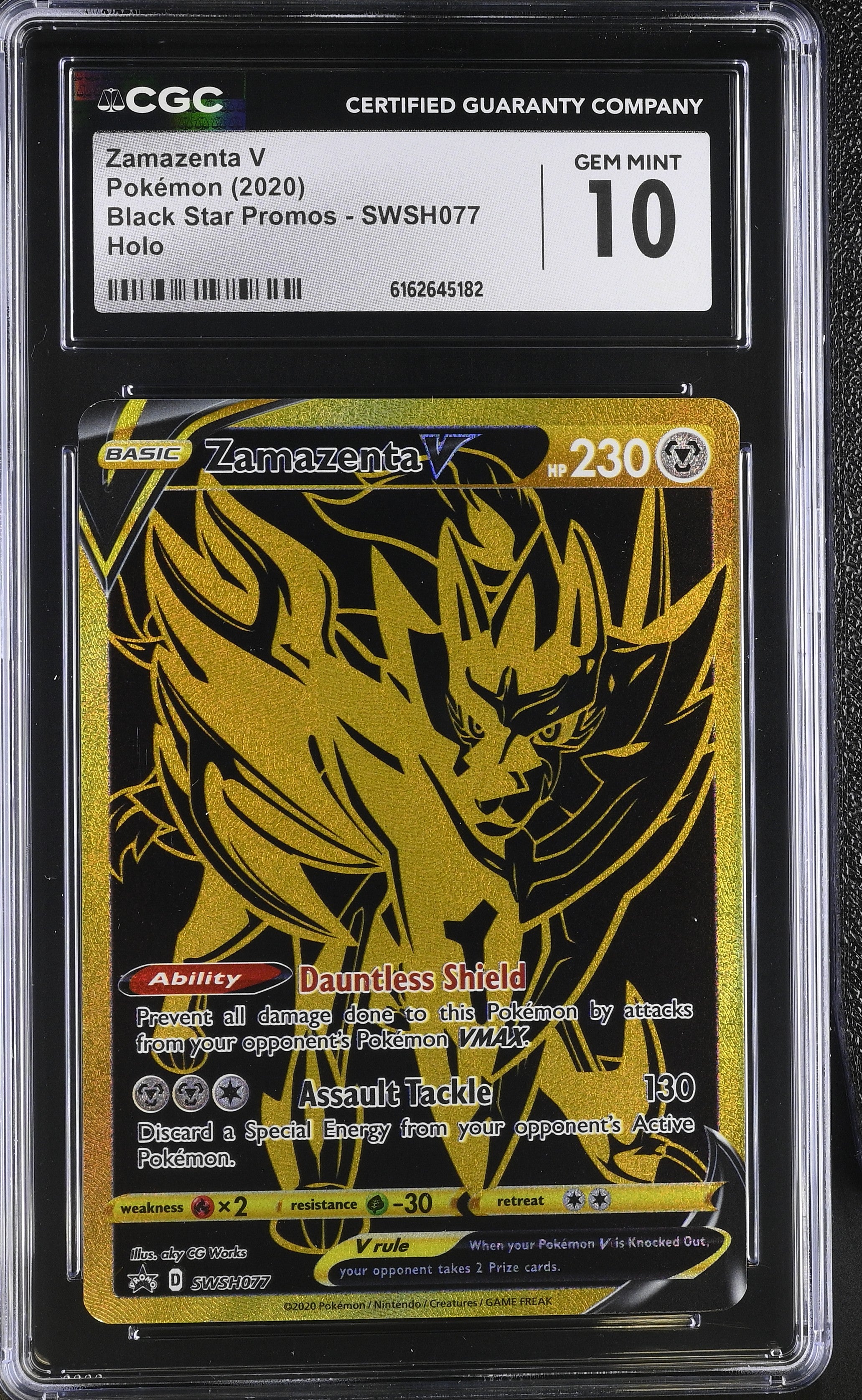 2020 Black Star Promos #SWSH077 Zamazenta V CGC 10