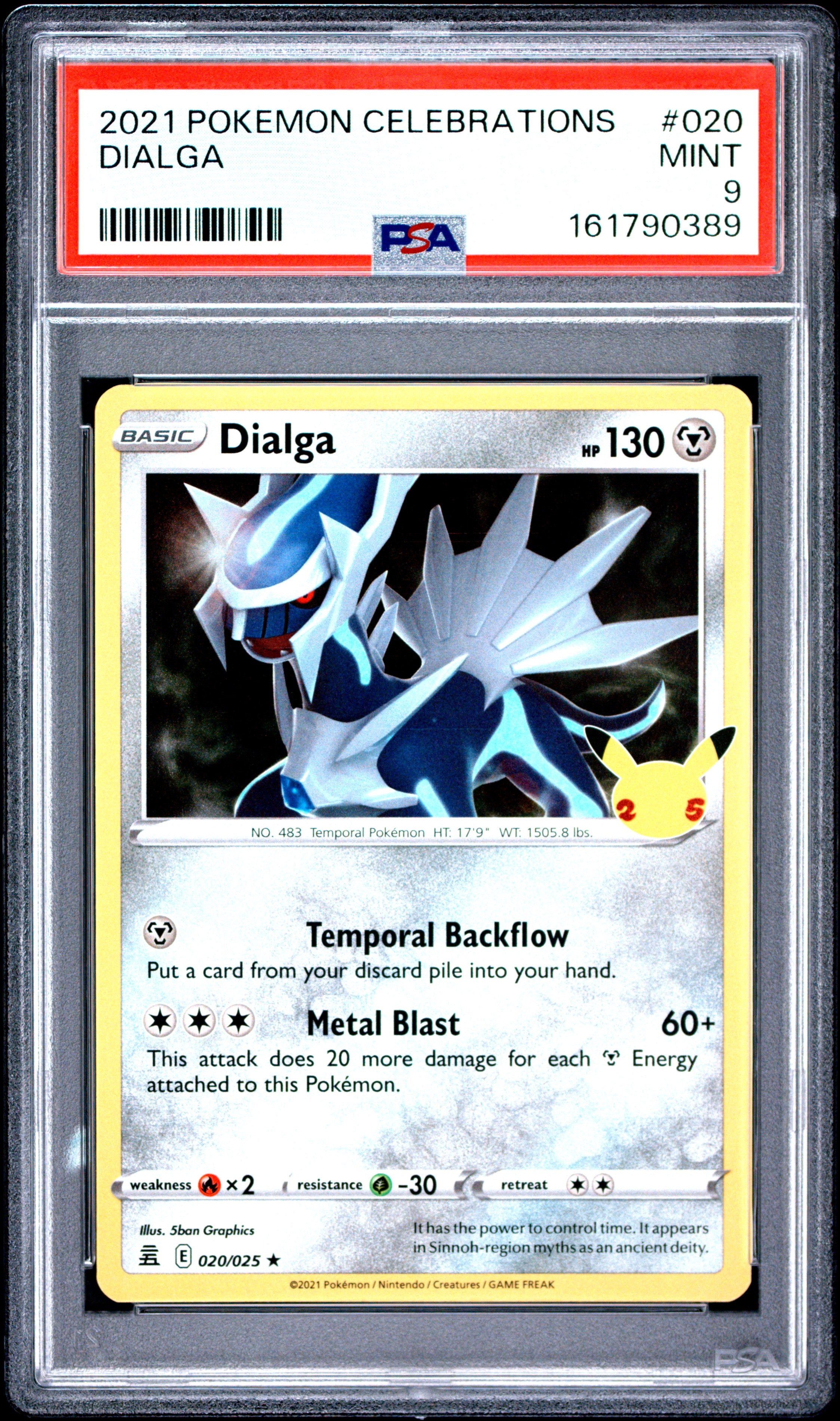 2021 Pokemon Celebrations #020 Dialga PSA 9
