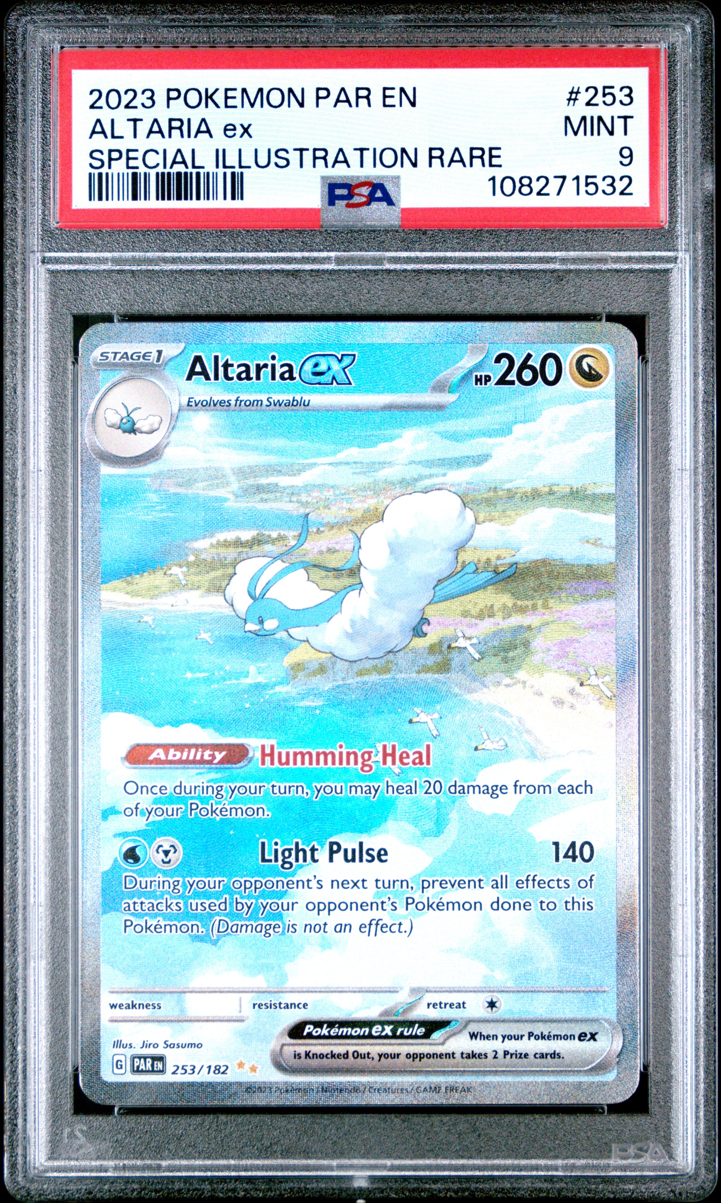 2023 Pokemon Par En-Paradox Rift #253 Altaria Ex Special Illustration Rare PSA 9