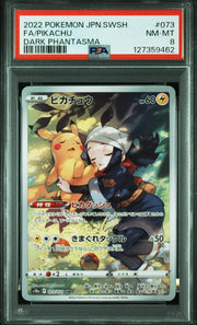 2022 Pokemon Japanese #073 Fa/Pikachu Dark Phantasma PSA 8