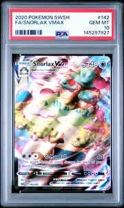 2020 Pokemon Sword & Shield #142 Fa/Snorlax Vmax PSA 10