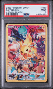 2023 Pokemon Sword And Shield Crown Zenith #160 Fa/Pikachu Crown Zenith PSA 9