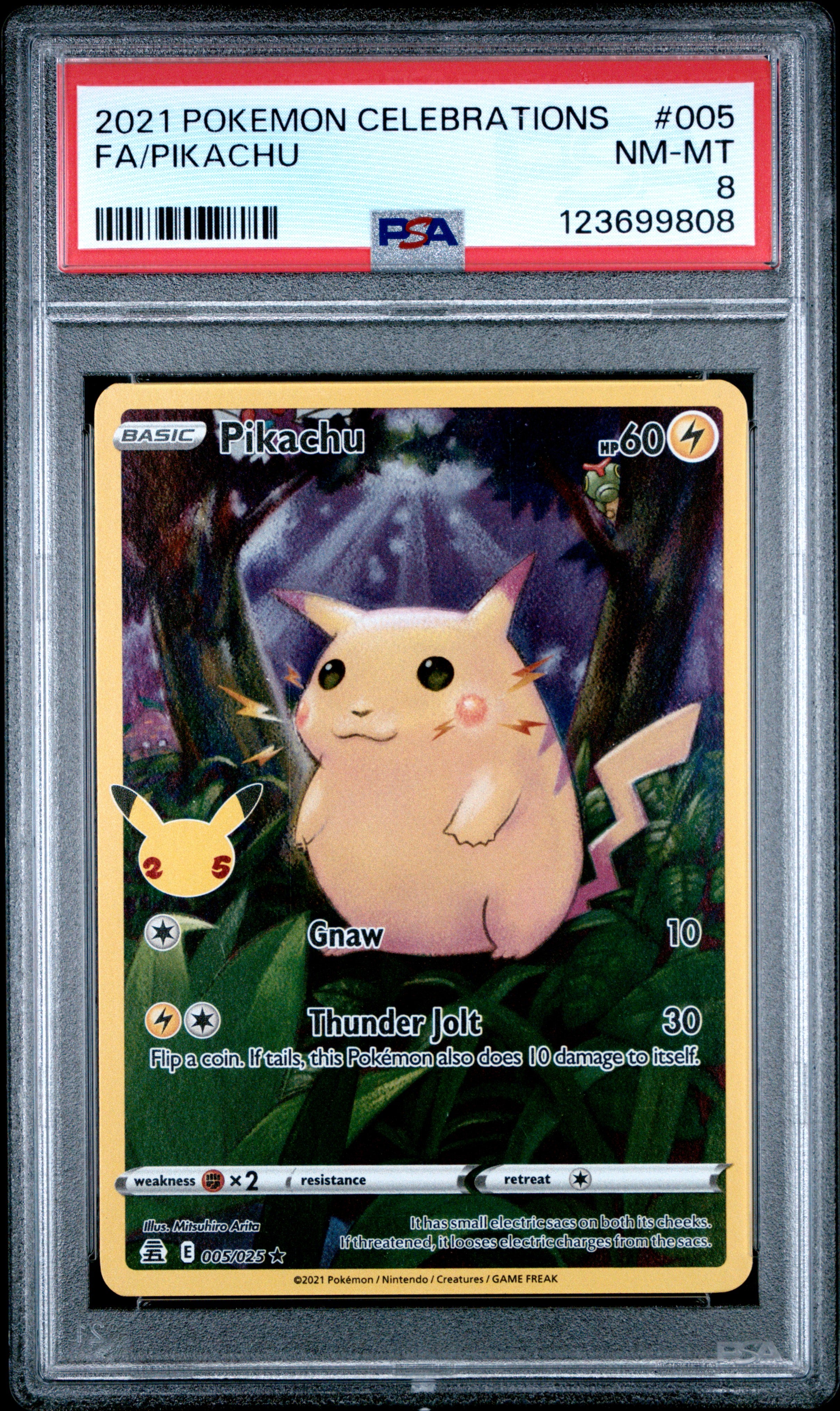 2021 Pokemon Celebrations #005 Fa/Pikachu PSA 8