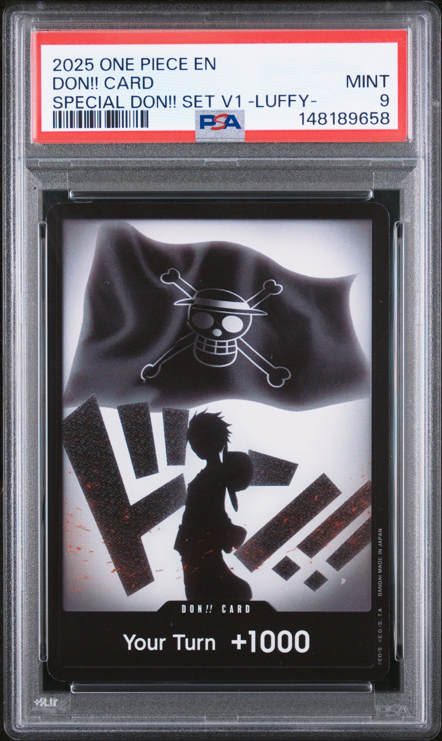 2025 One Piece Promos Don!! Card Special Don!! Set V1 -Luffy- PSA 9