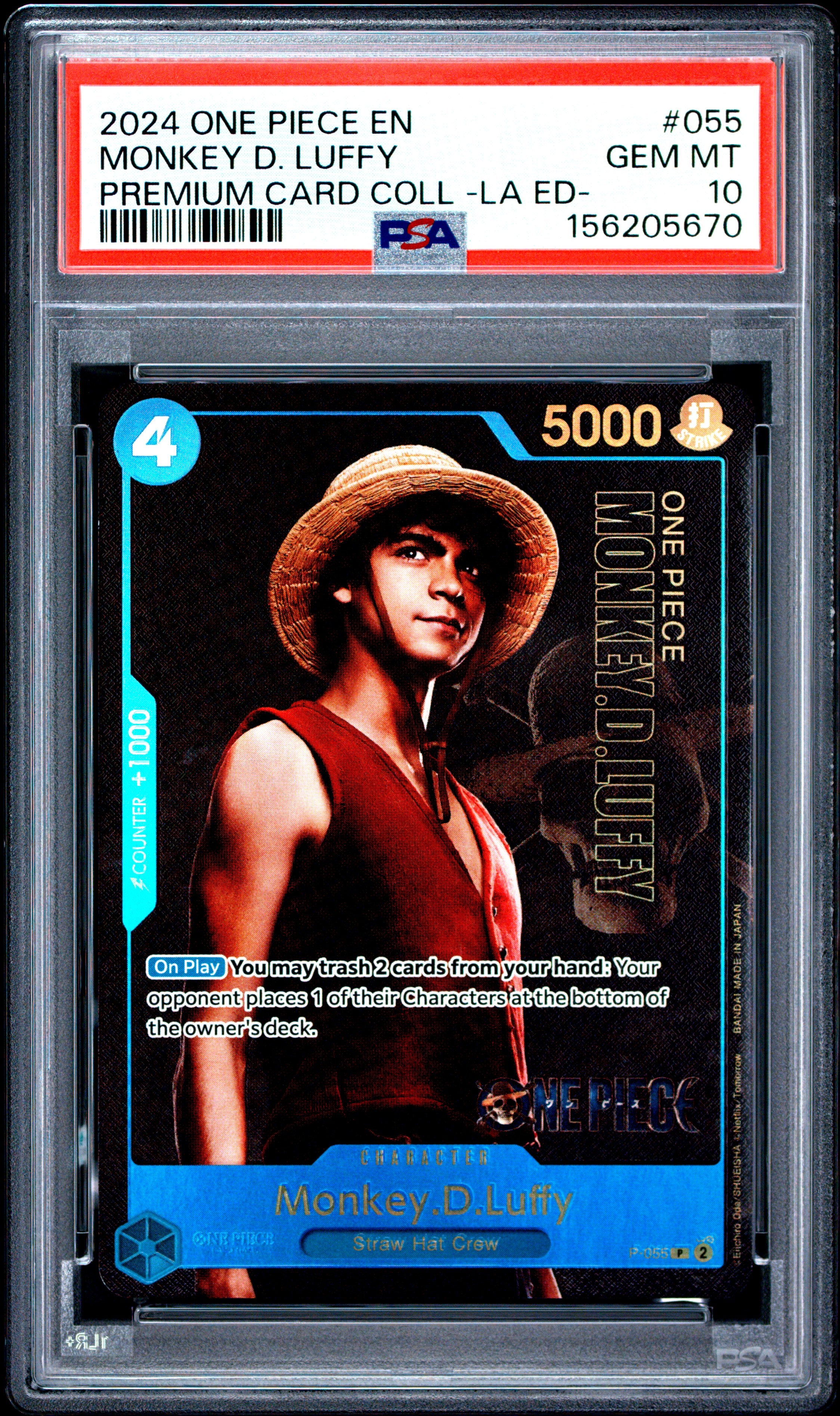 2024 One Piece Premium Card Collection  #055 Monkey D. Luffy PSA 10