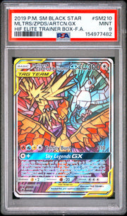 2019 Pokemon Sm Black Star Promo #SM210 Mltrs/Zpds/Artcn.Gx  PSA 9
