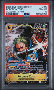 2026 One Piece Starter Deck St29-Egghead #014 Roronoa Zoro Alternate Art PSA 10