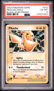 2003 Pokemon Black Star Promo #012 Pikachu-Holo Black Star Promo PSA 6