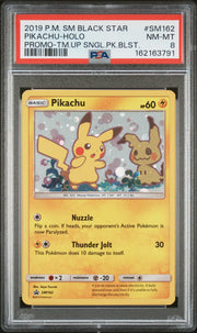 2019 Pokemon Sm Black Star Promo #SM162 Pikachu-Holo Promo- PSA 8