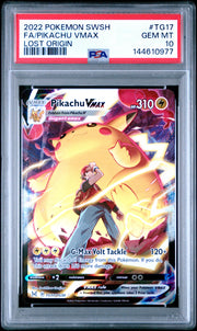 2022 Pokemon Sword & Shield Lost Origin #TG17 Fa/Pikachu Vmax Lost Origin PSA 10