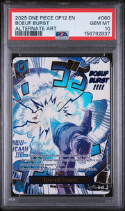 2025 One Piece Op12-Legacy Of The Master #060 Boeuf Burst Alternate Art PSA 10