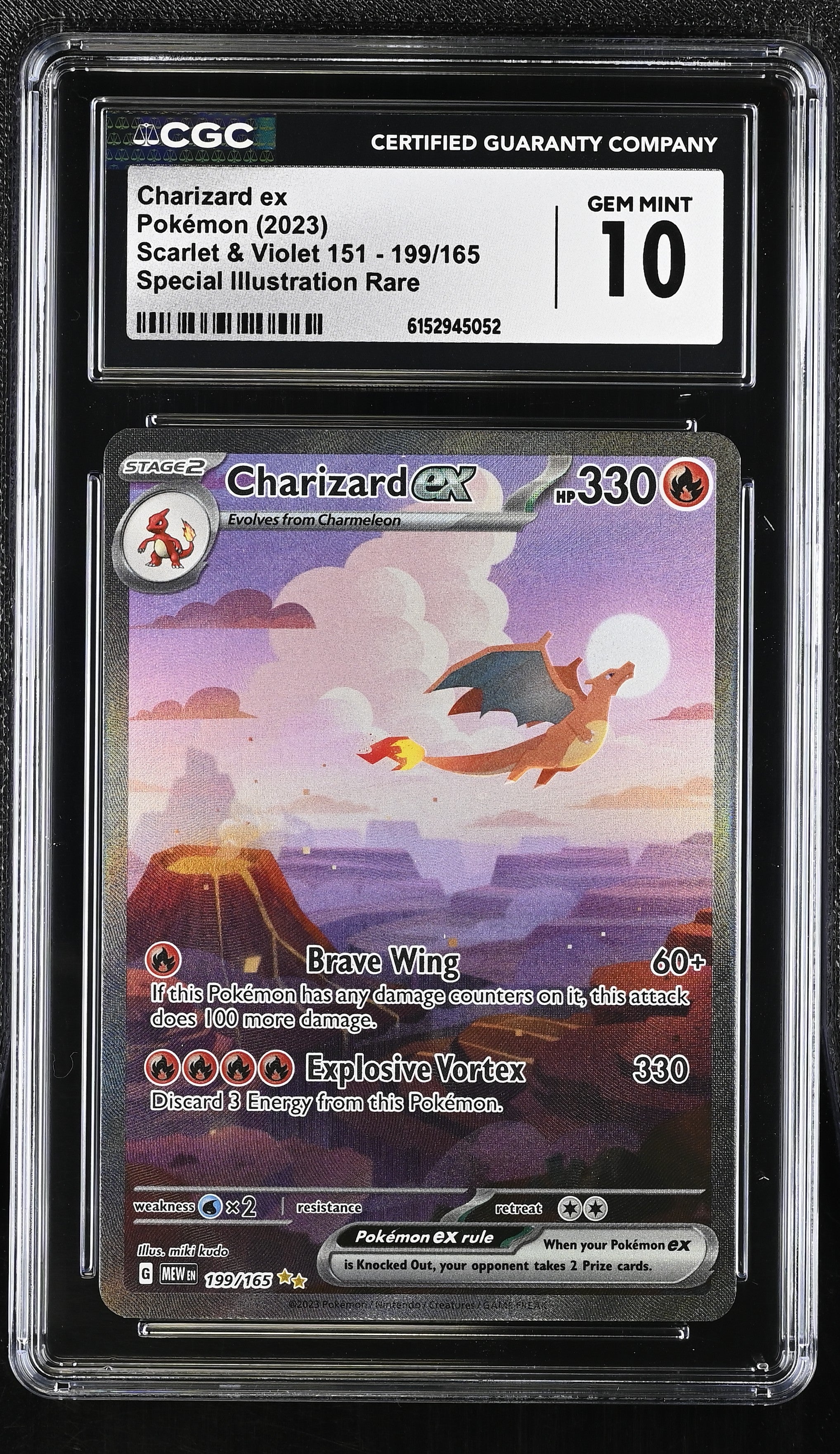 2023 Scarlet & Violet 151 #199/165 Charizard ex CGC 10