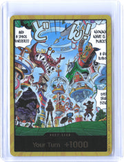 The Azure Sea's Seven DON!! Card (Egghead) (Gold)