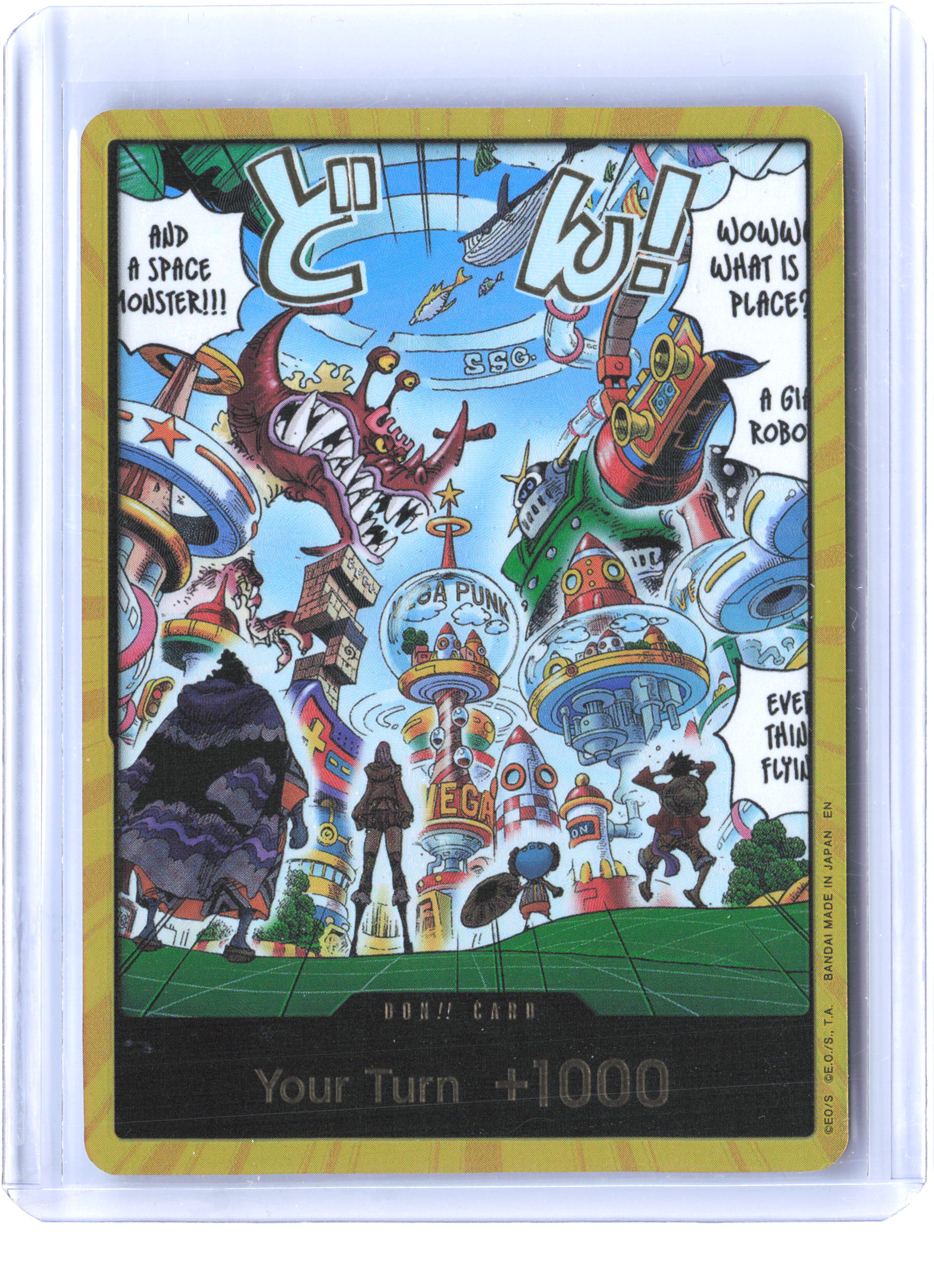 The Azure Sea's Seven DON!! Card (Egghead) (Gold)