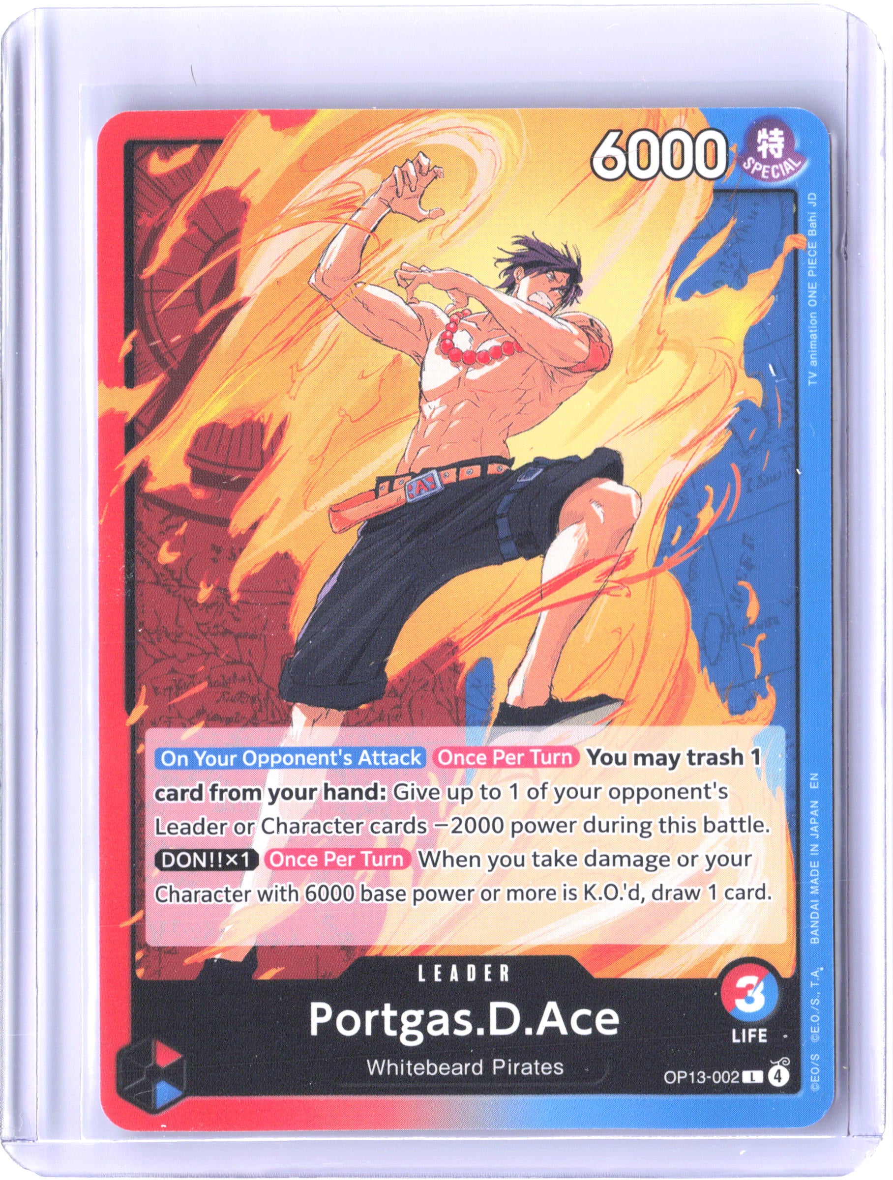 Carrying On His Will #OP13-002 Portgas.D.Ace (002)
