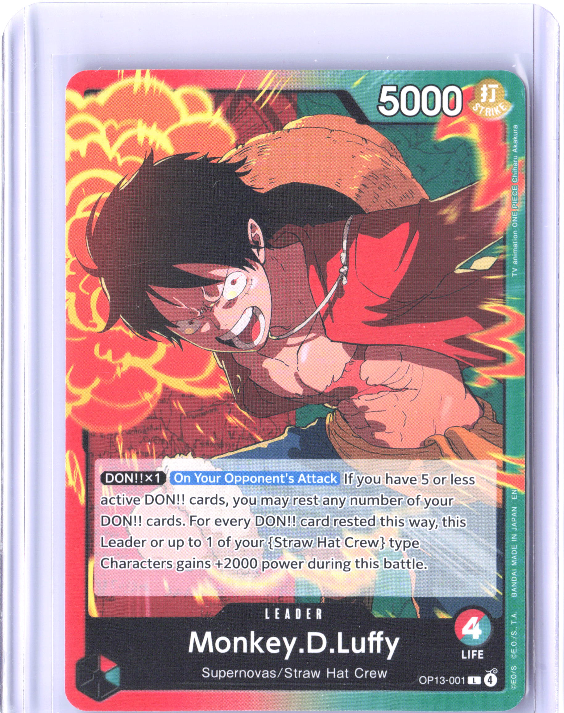 Carrying On His Will #OP13-001 Monkey.D.Luffy (001)