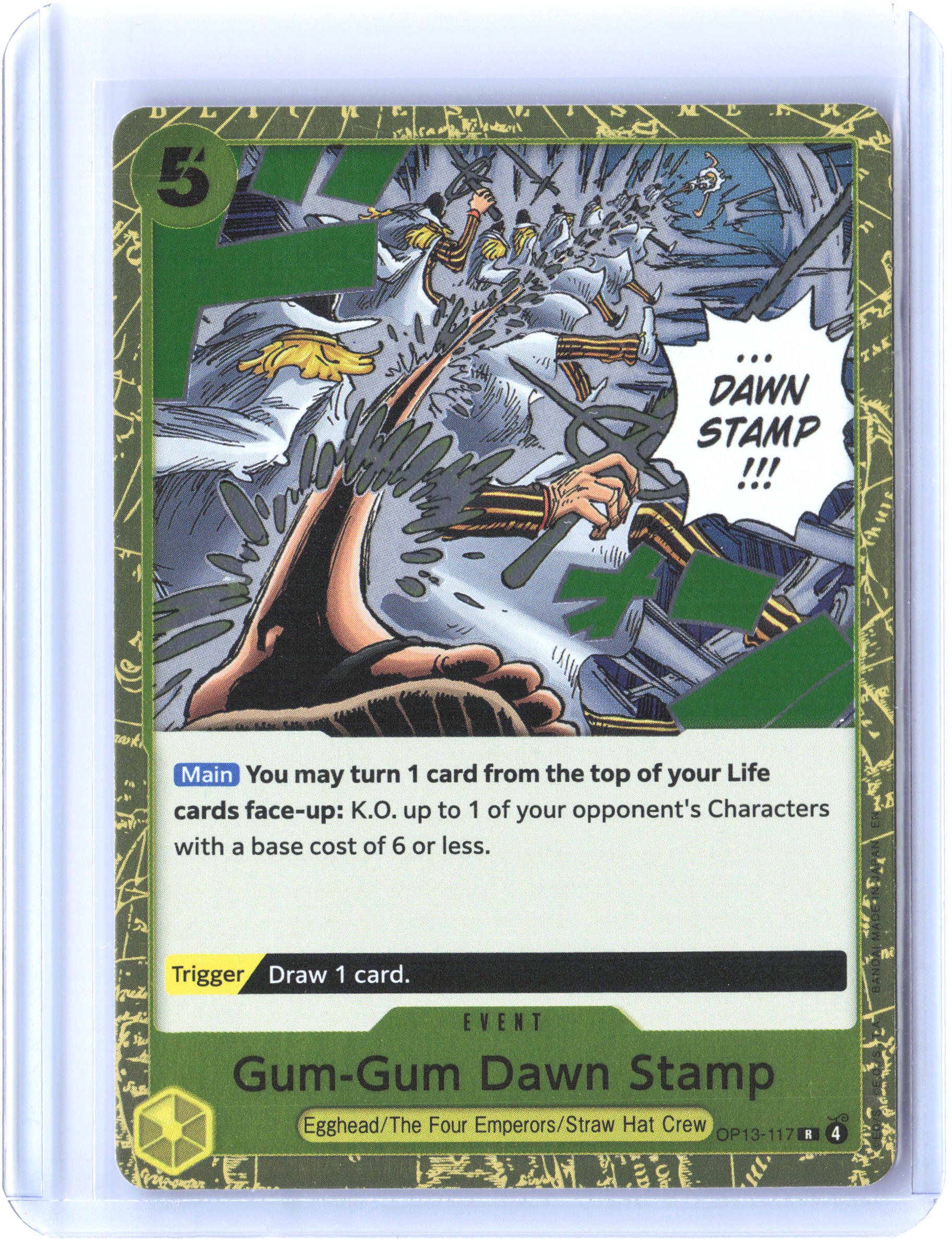 Carrying On His Will #OP13-117 Gum-Gum Dawn Stamp