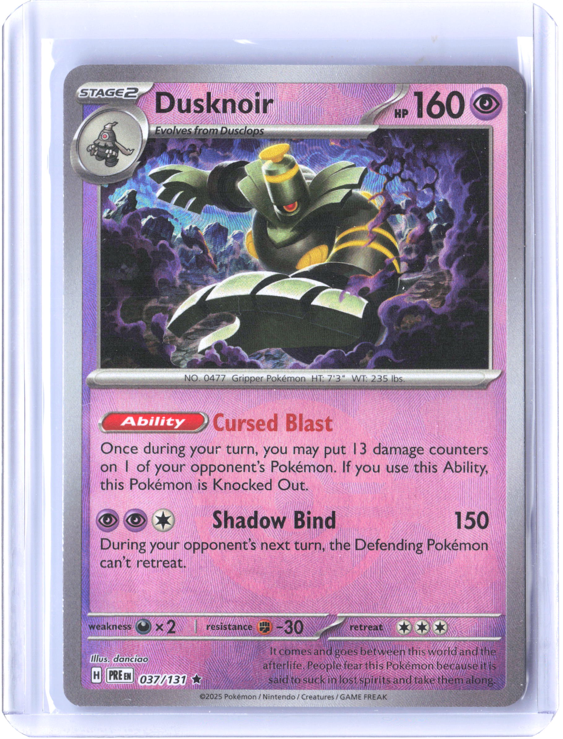 SV: Prismatic Evolutions #037/131 Dusknoir (Poke Ball Pattern)
