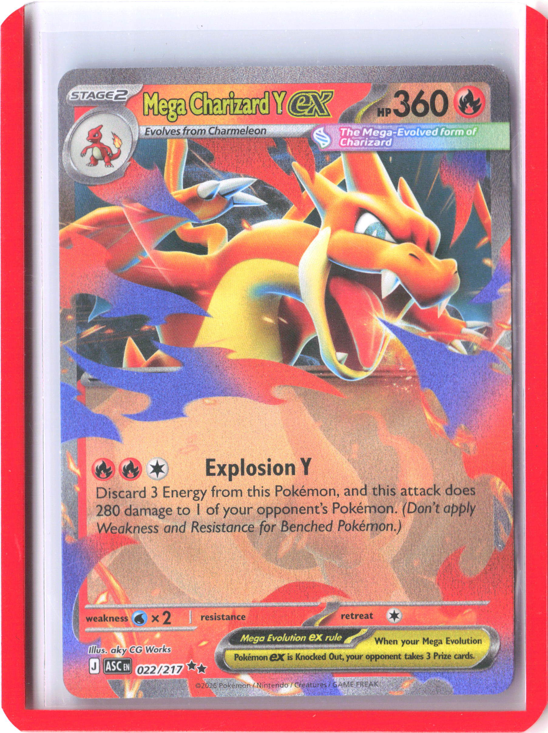 ME: Ascended Heroes #022/217 Mega Charizard Y ex