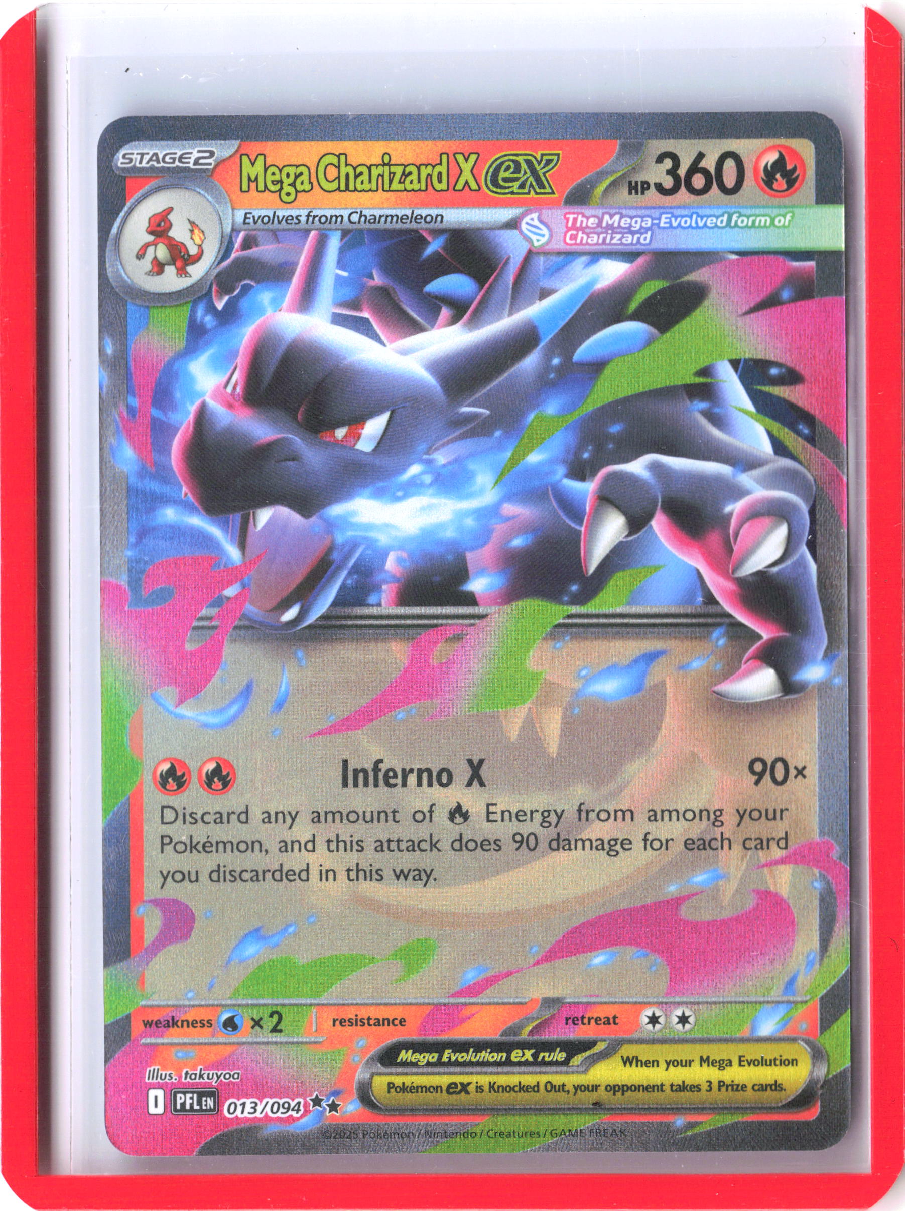 ME02: Phantasmal Flames #013/094 Mega Charizard X ex