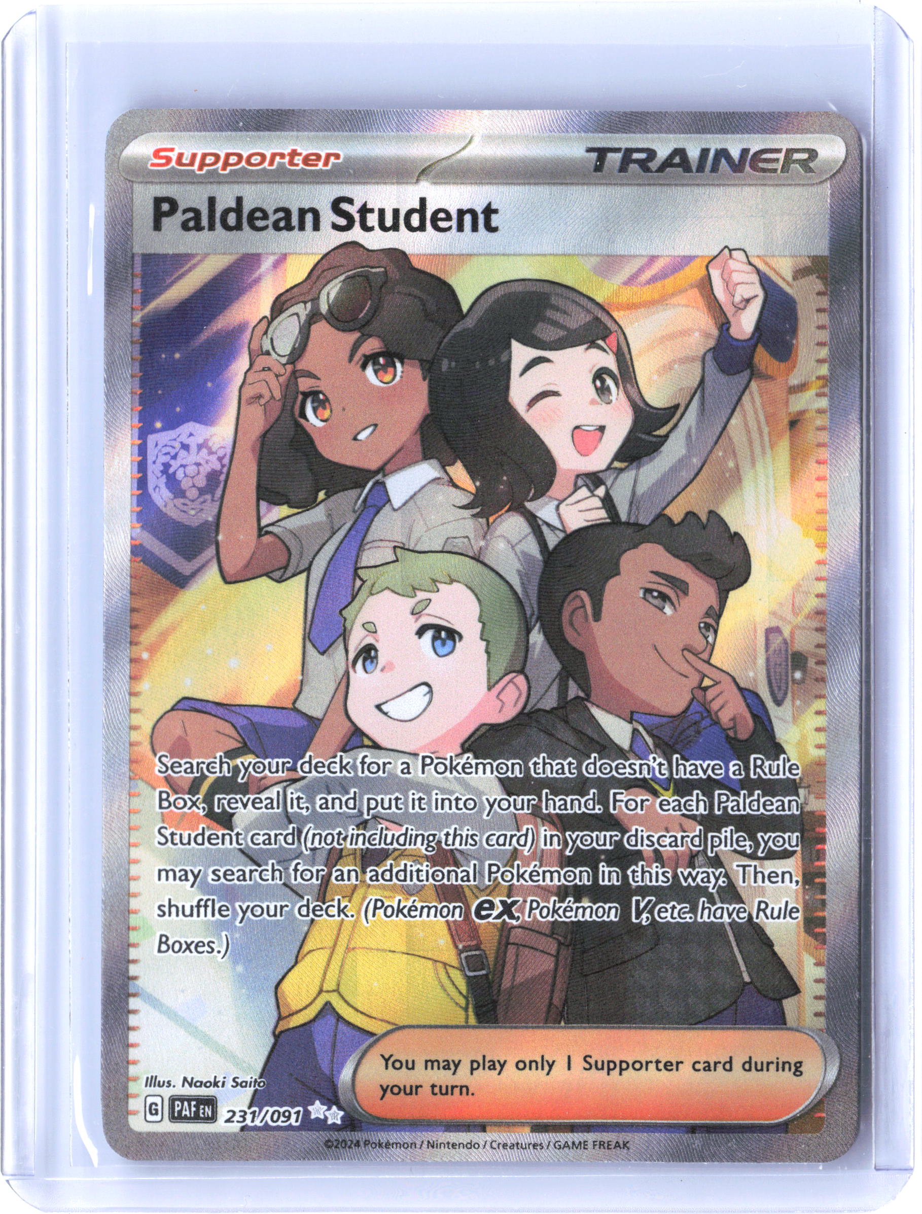 SV: Paldean Fates #231/091 Paldean Student