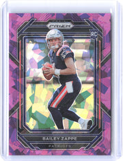 2022 Panini Prizm #305 Bailey Zappe Purple Ice #/225