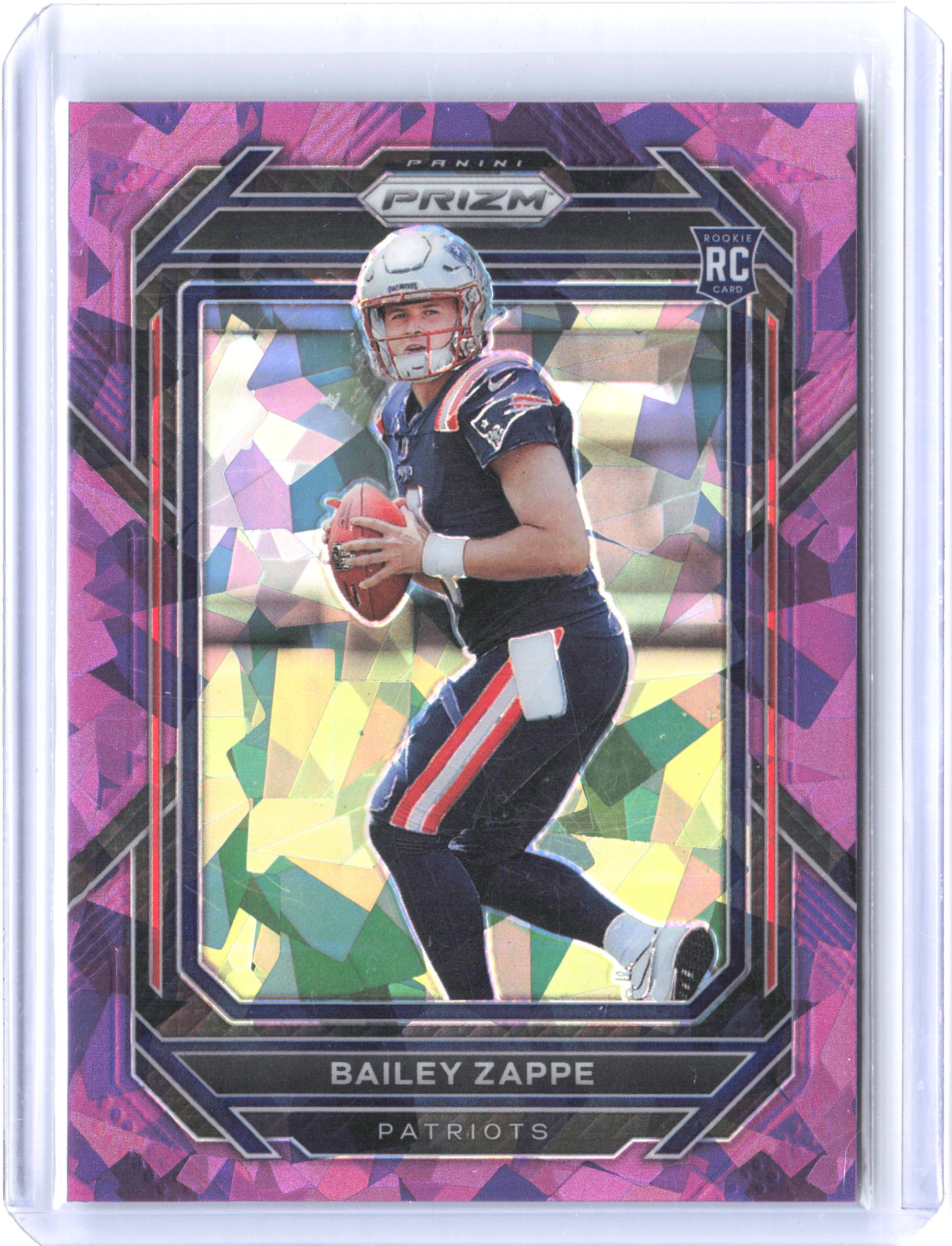 2022 Panini Prizm #305 Bailey Zappe Purple Ice #/225