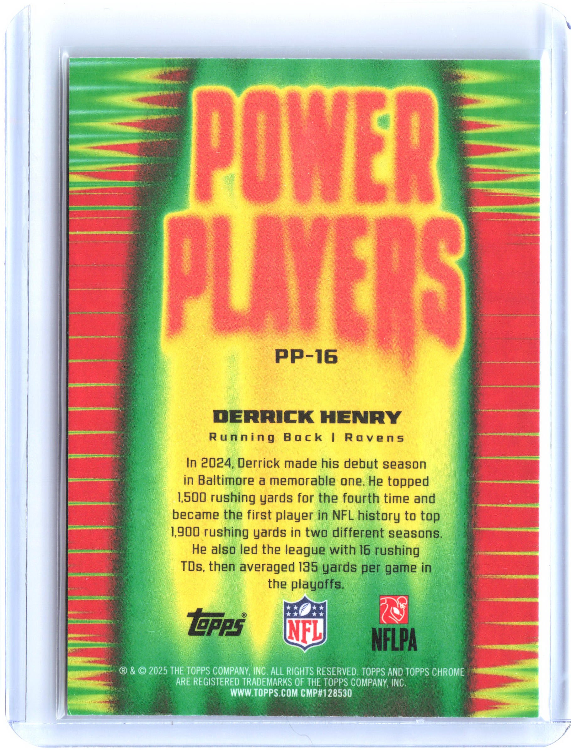 2025 Topps Chrome #PP-16 Derrick Henry Power Players Refractor