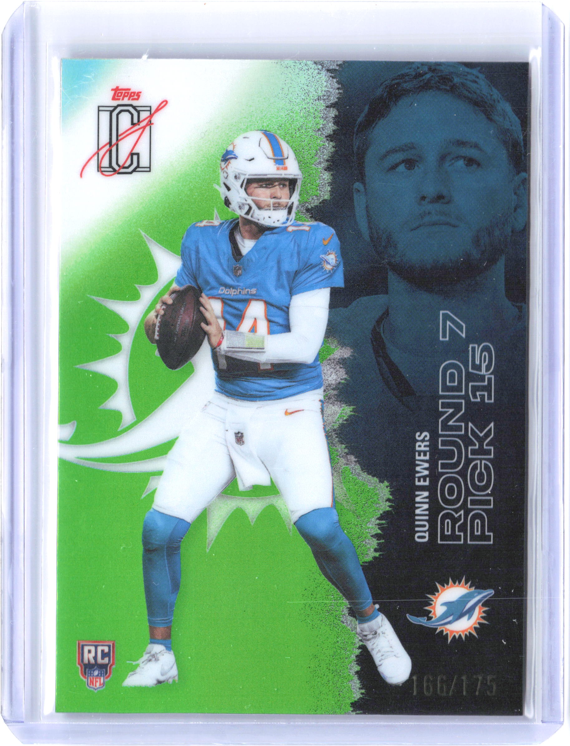 2025 Topps Signature Class #216 Quinn Ewers Lime Green #/175