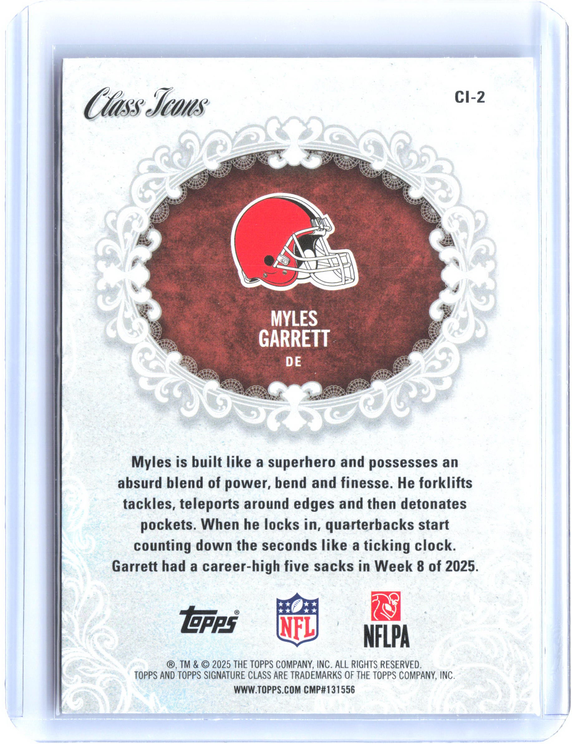 2025 Topps Signature Class #CI-2 Myles Garrett Class Icons