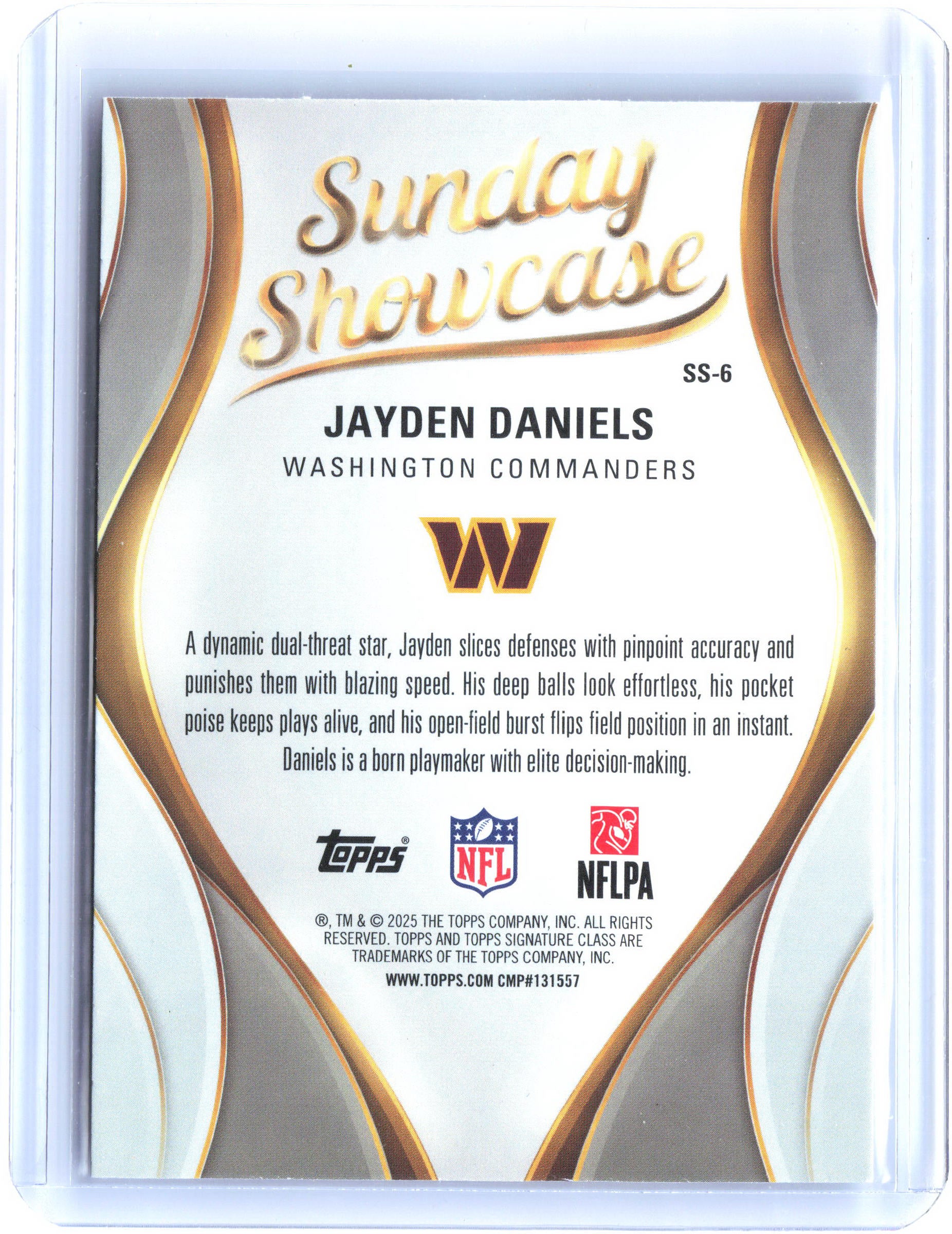 2025 Topps Signature Class #SS-6 Jayden Daniels Sunday Showcase
