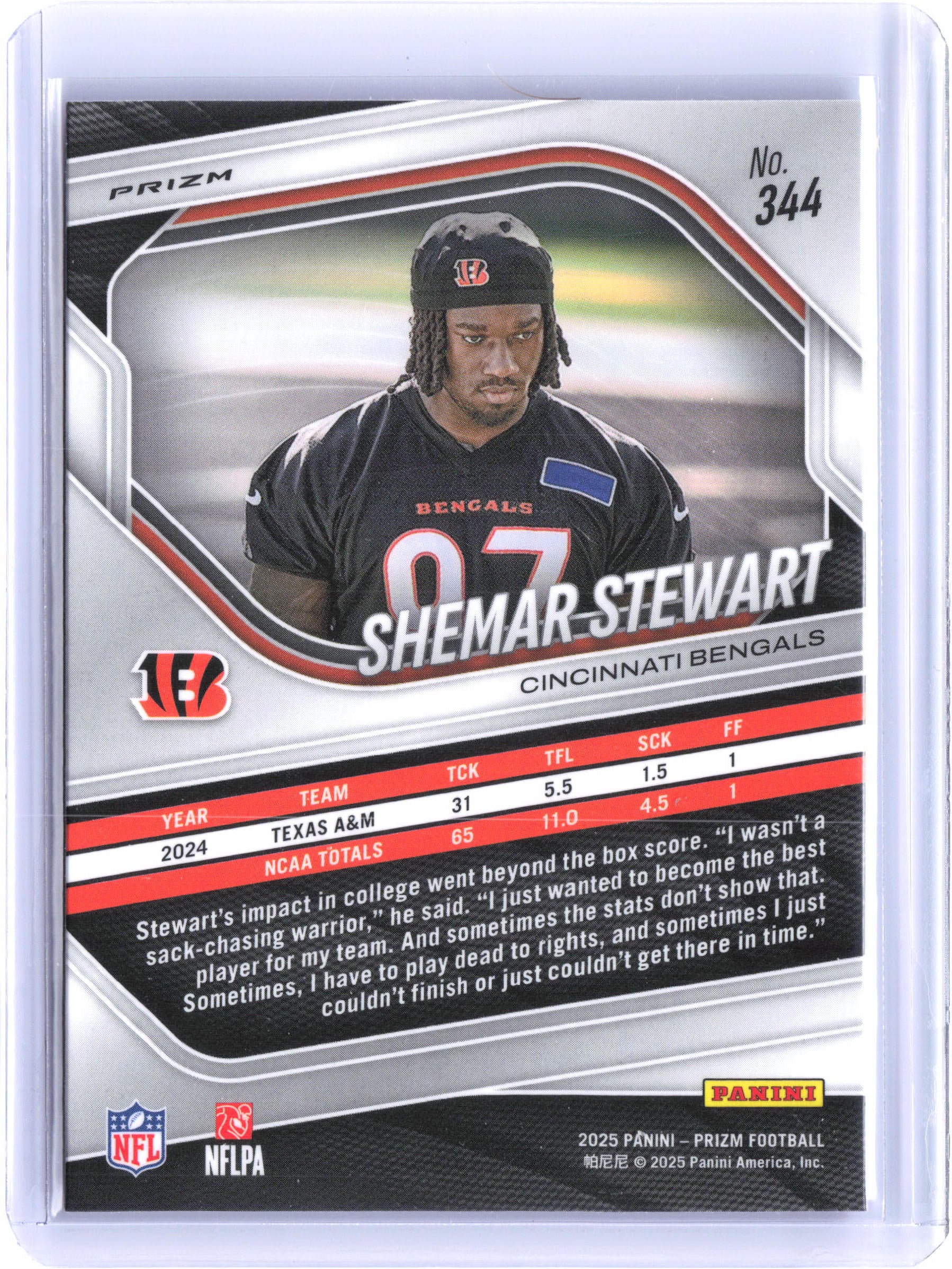 2025 Panini Prizm #344 Shemar Stewart Silver