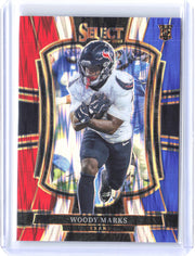 2025 Panini Select #135 Woody Marks Red and Blue Prizm Shock