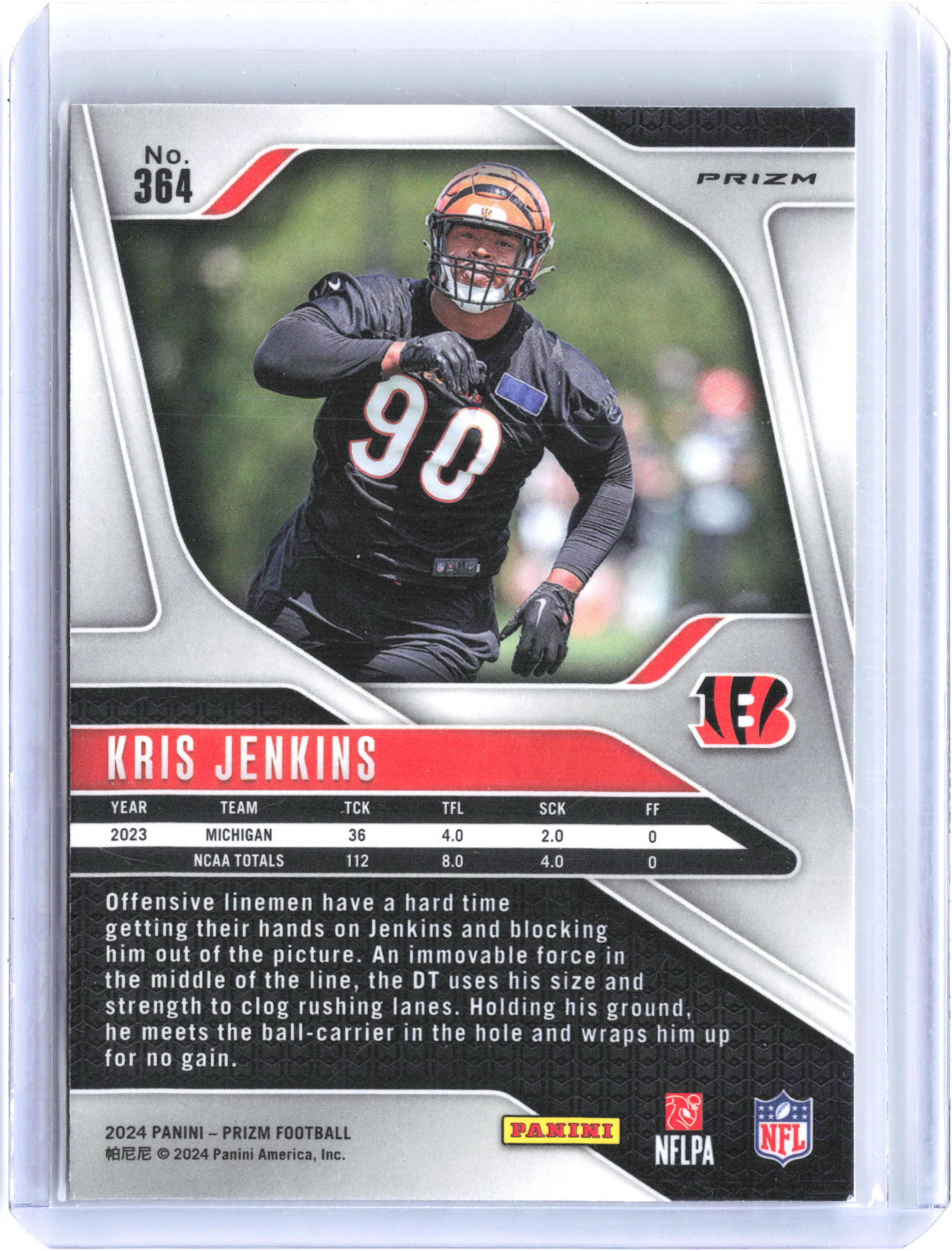 2024 Panini Prizm #364 Kris Jenkins Green