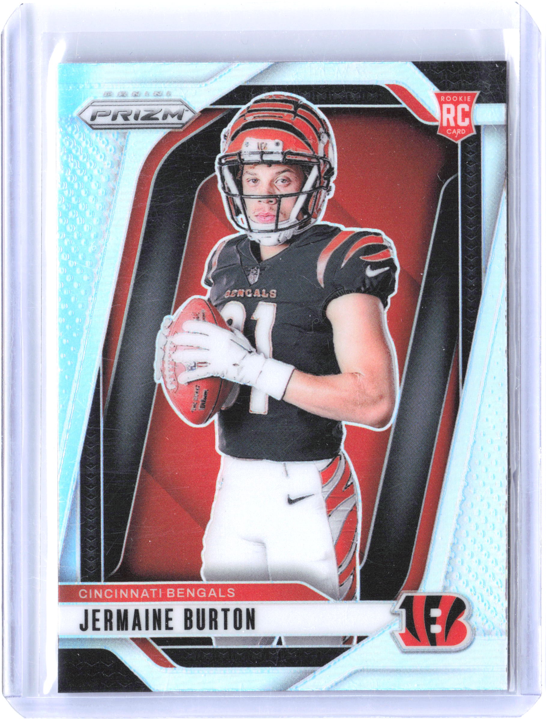 2024 Panini Prizm #19 Jermaine Burton Rookie Variations Silver Prizm