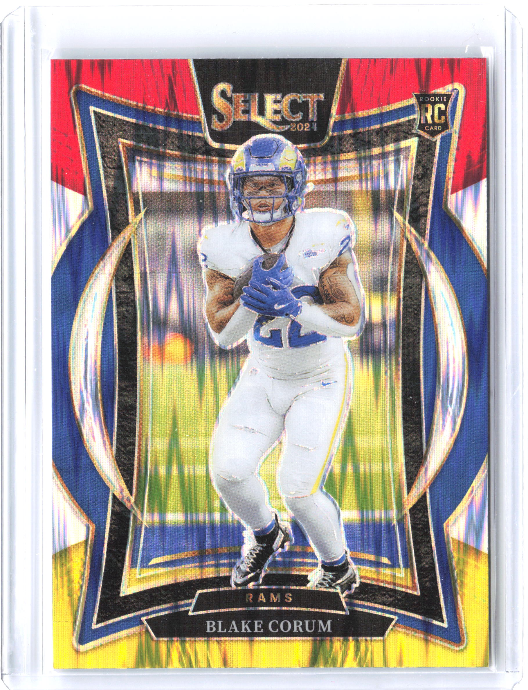 2024 Panini Select #9 Blake Corum Black & Red Prizm Shock