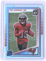 2025 Donruss #313 Tez Johnson Optic Rated Rookies Preview Holo