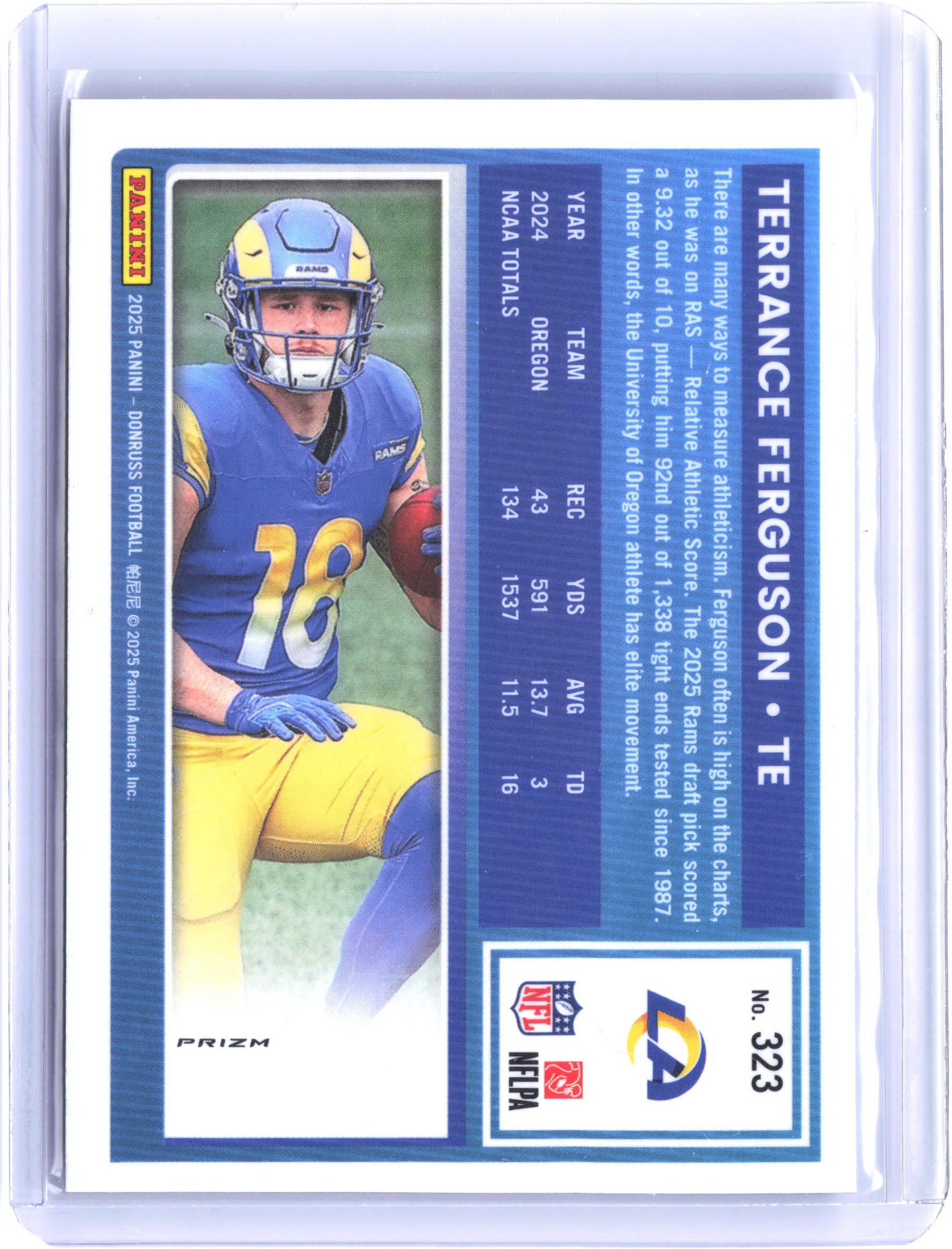 2025 Donruss #323 Terrance Ferguson Optic Rated Rookies Preview Holo