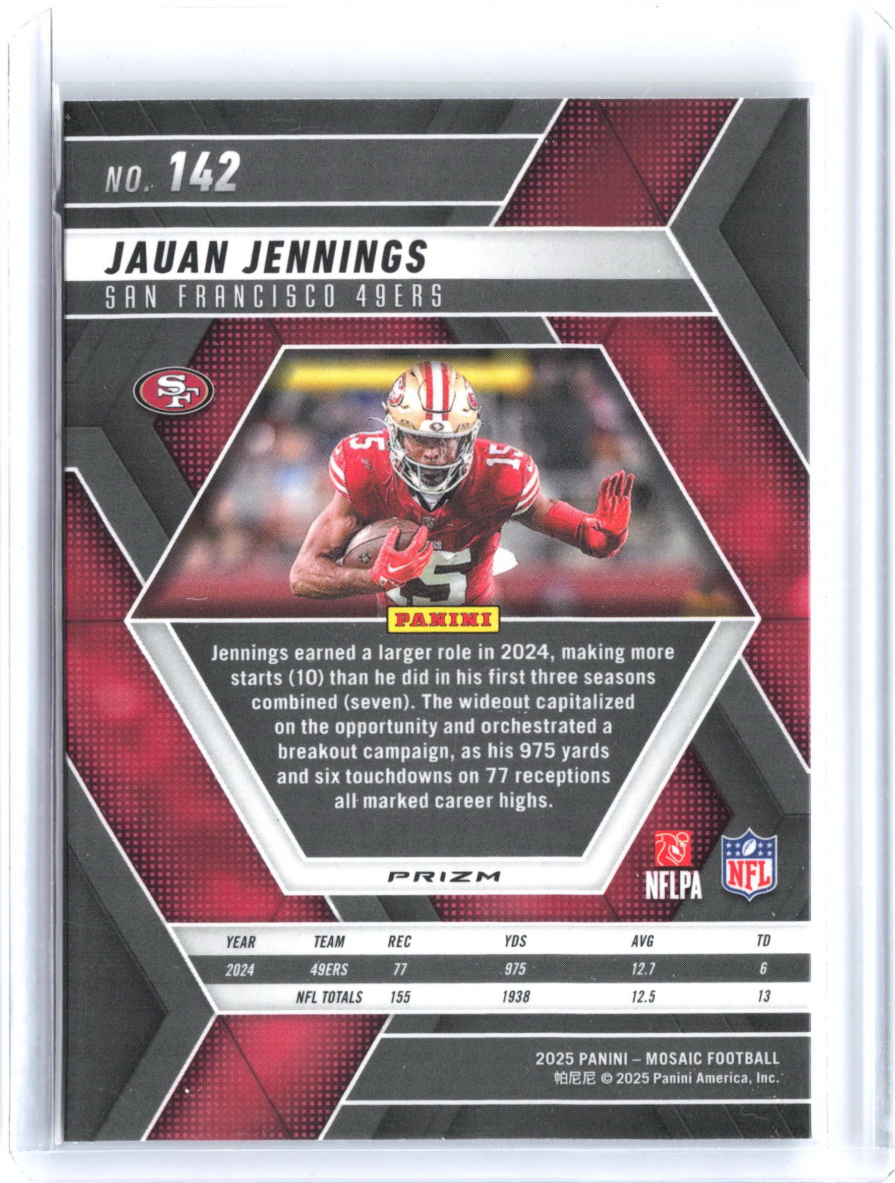2025 Panini Mosaic #142 Jauan Jennings