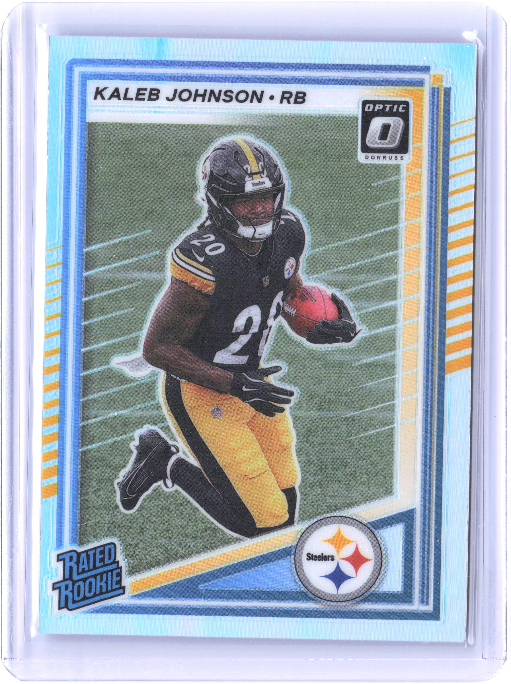 2025 Optic #322 Kaleb Johnson Optic Rated Rookies Preview Red Pandora