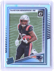 2025 Donruss #332 TreVeyon Henderson Optic Rated Rookies Preview Holo