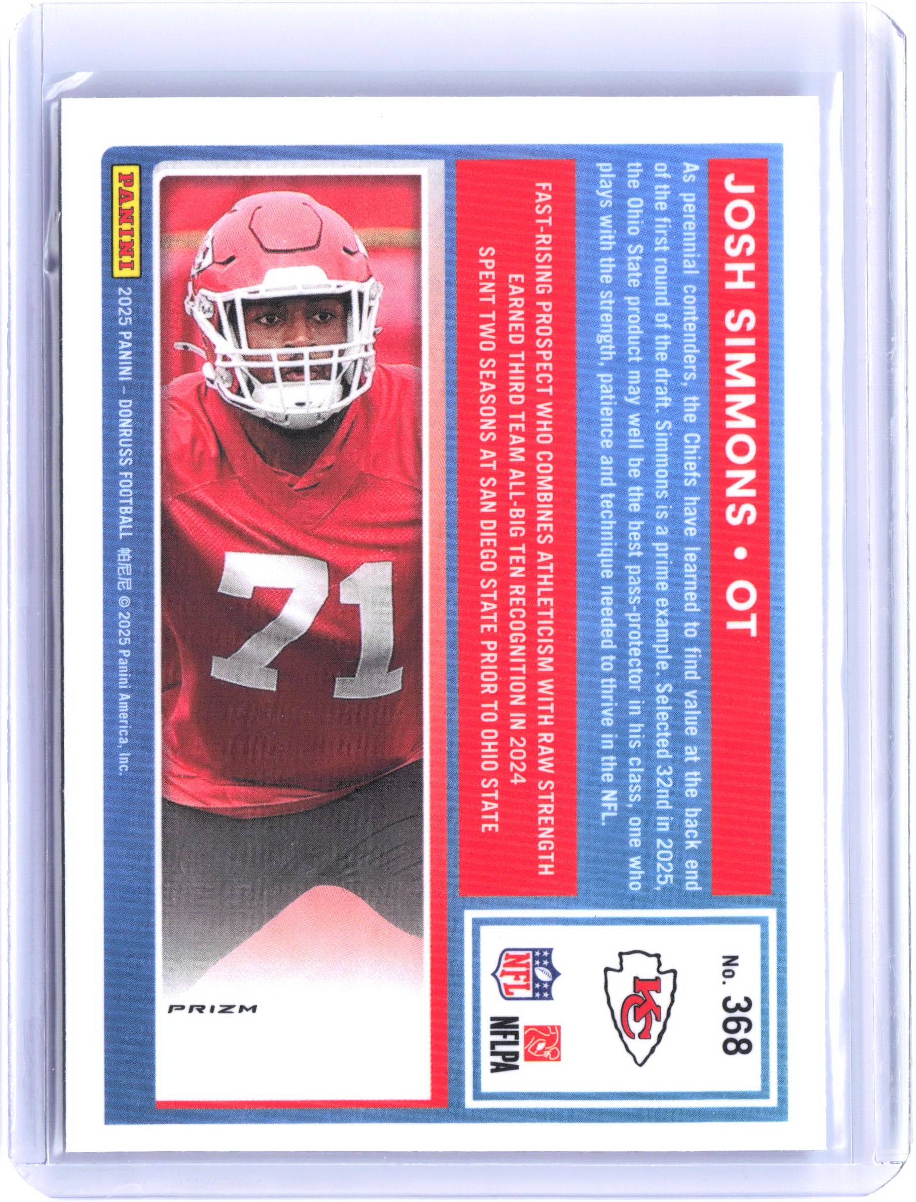 2025 Donruss #368 Josh Simmons refractor