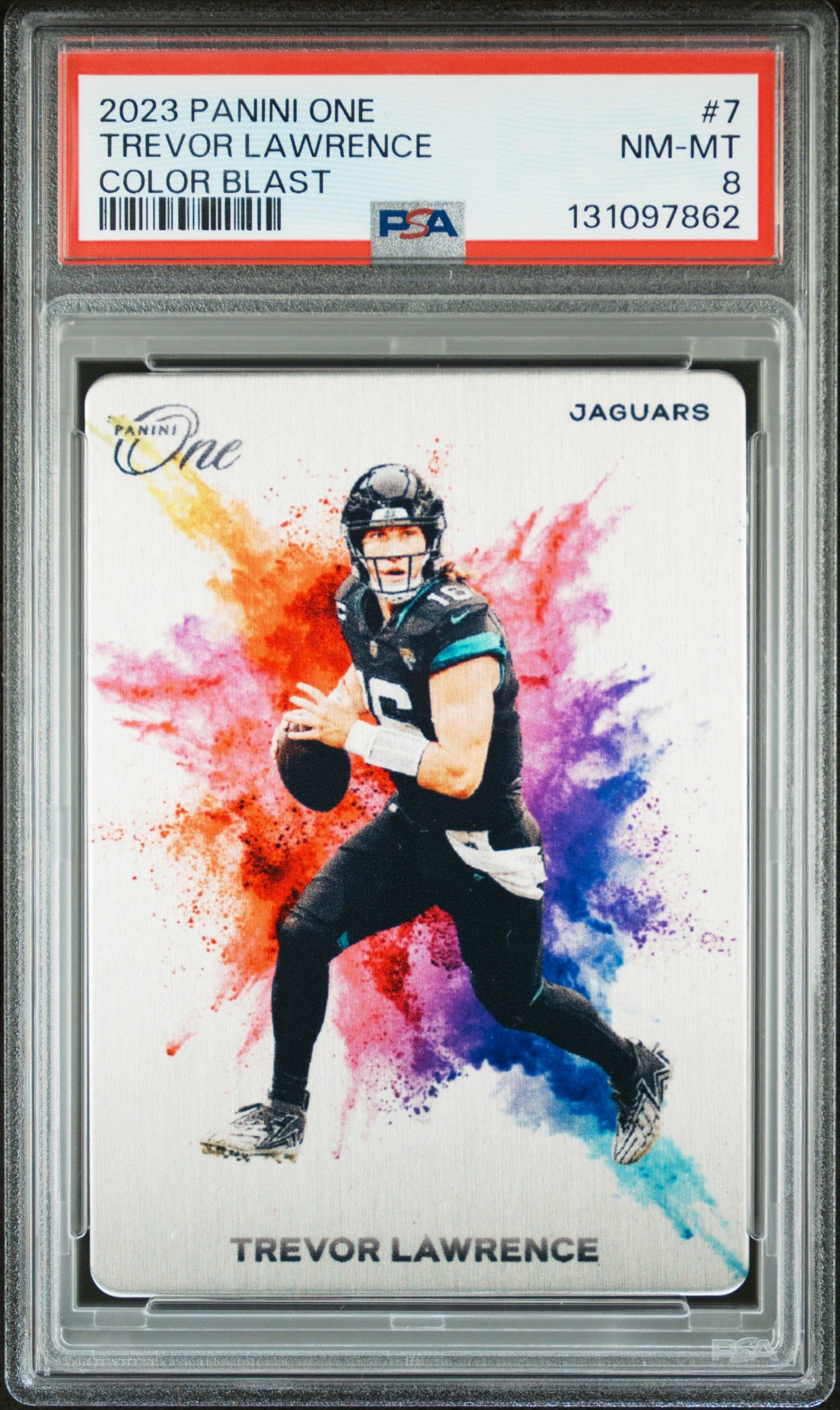 2023 Panini One Color Blast #7 Trevor Lawrence PSA 8