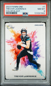 2023 Panini One Color Blast #7 Trevor Lawrence PSA 8