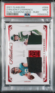 2021 Panini Flawless Dual Diamond Memorabilia #DD6 Z.Wilson/T.Lawrence  PSA 9